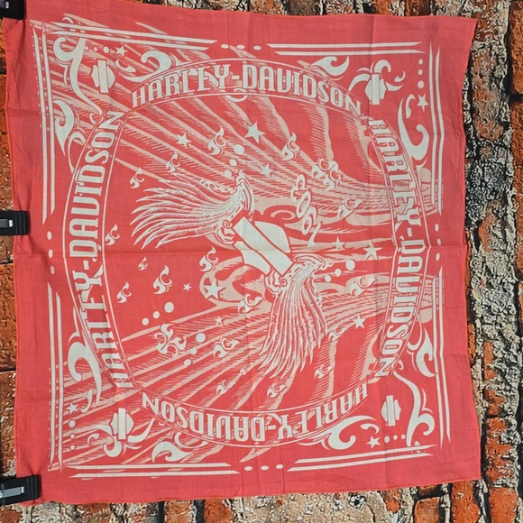 Harley-Davidson Accessories - Harley-Davidson Pink / Coral Bandana with White Design